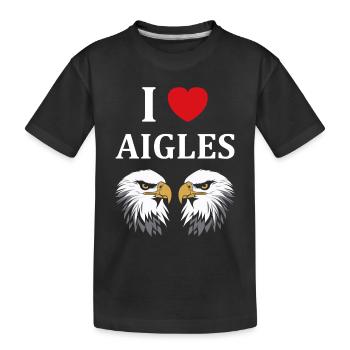 Citation humour Oiseau aigle - T-shirt bio Premium Enfant - noir - Devant