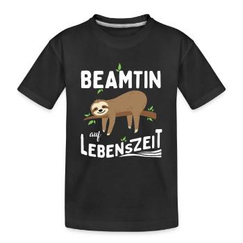 Fonctionnaire à vie Fonctionnaire à vie - T-shirt bio Premium Enfant - noir - Devant