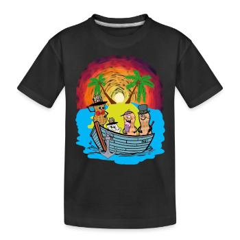 South Seas Expedition Travel Adventure Peanuts Ahoy - Kids' Premium Organic T-Shirt - black - Front