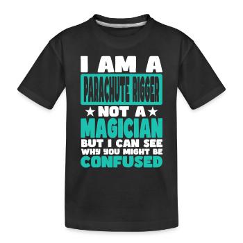 Fallschirm-Rigger - Kinder Premium Bio T-Shirt - Schwarz - Vorne