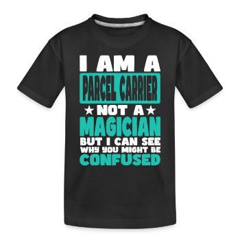 Parcel Carrier - Kids' Premium Organic T-Shirt - black - Front