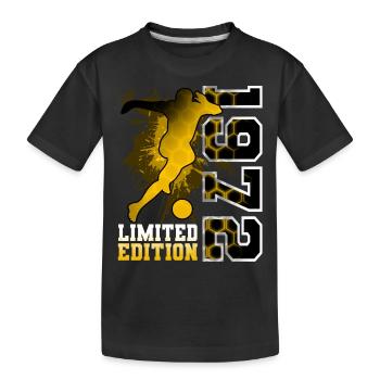 1972 Année de naissance Anniversaire Football - T-shirt bio Premium Enfant - noir - Devant