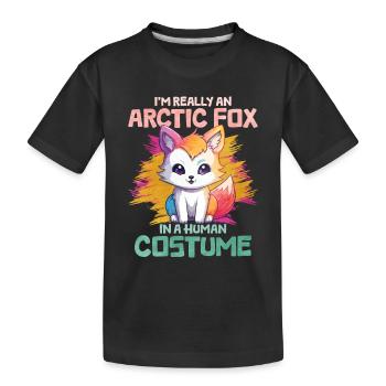 Cadeau mignon renard arctique - T-shirt bio Premium Enfant - noir - Devant