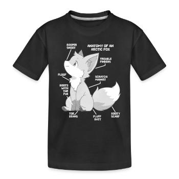Cadeau mignon renard arctique - T-shirt bio Premium Enfant - noir - Devant