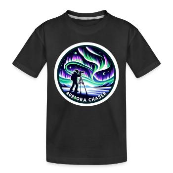 Aurora Aurora Tracker Alaska Wilderness - Kids' Premium Organic T-Shirt - black - Front