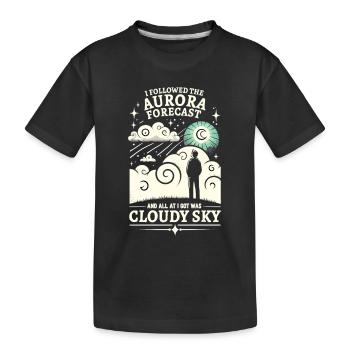 Aurora Aurora Tracker Alaska Wilderness - Kids' Premium Organic T-Shirt - black - Front