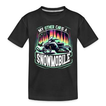 Aurora Aurora Tracker Alaska Wilderness - Kids' Premium Organic T-Shirt - black - Front