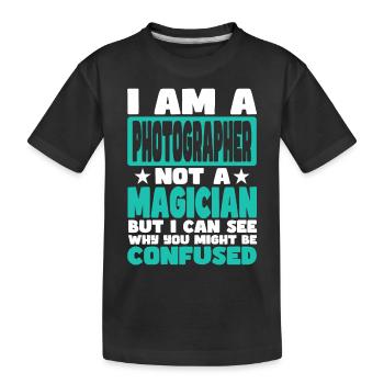 Photographe - T-shirt bio Premium Enfant - noir - Devant