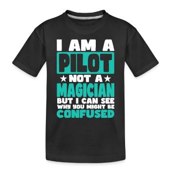 Pilote - T-shirt bio Premium Enfant - noir - Devant