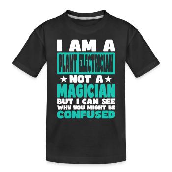 Électricien d’usine - T-shirt bio Premium Enfant - noir - Devant