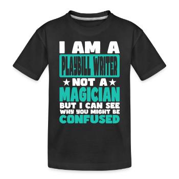 Playbill Writer - Kids' Premium Organic T-Shirt - black - Front