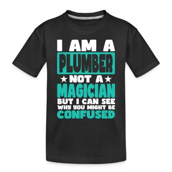 Klempner - Kinder Premium Bio T-Shirt - Schwarz - Vorne