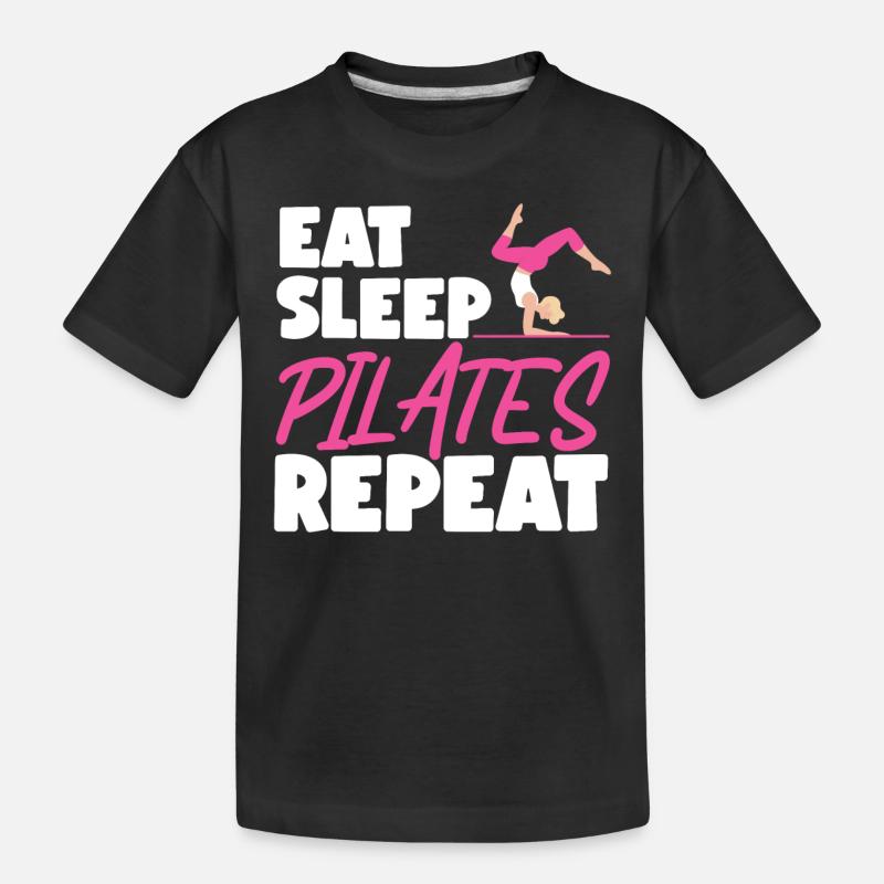 Instructeur de Pilates Enseignant Manger - T-shirt bio Premium Enfant - noir
