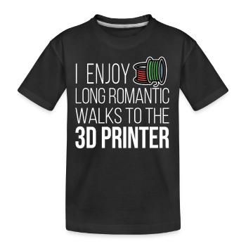 J’aime la marche romantique Imprimante 3D filament CNC - T-shirt bio Premium Enfant - noir - Devant