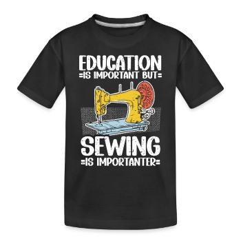Machine à coudre couturière - T-shirt bio Premium Enfant - noir - Devant