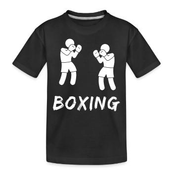 Boxen - Kinder Premium Bio T-Shirt - Schwarz - Vorne