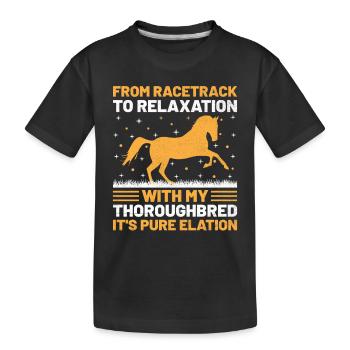 Courses de chevaux pur-sang Équitation Chevaux équestres - T-shirt bio Premium Enfant - noir - Devant