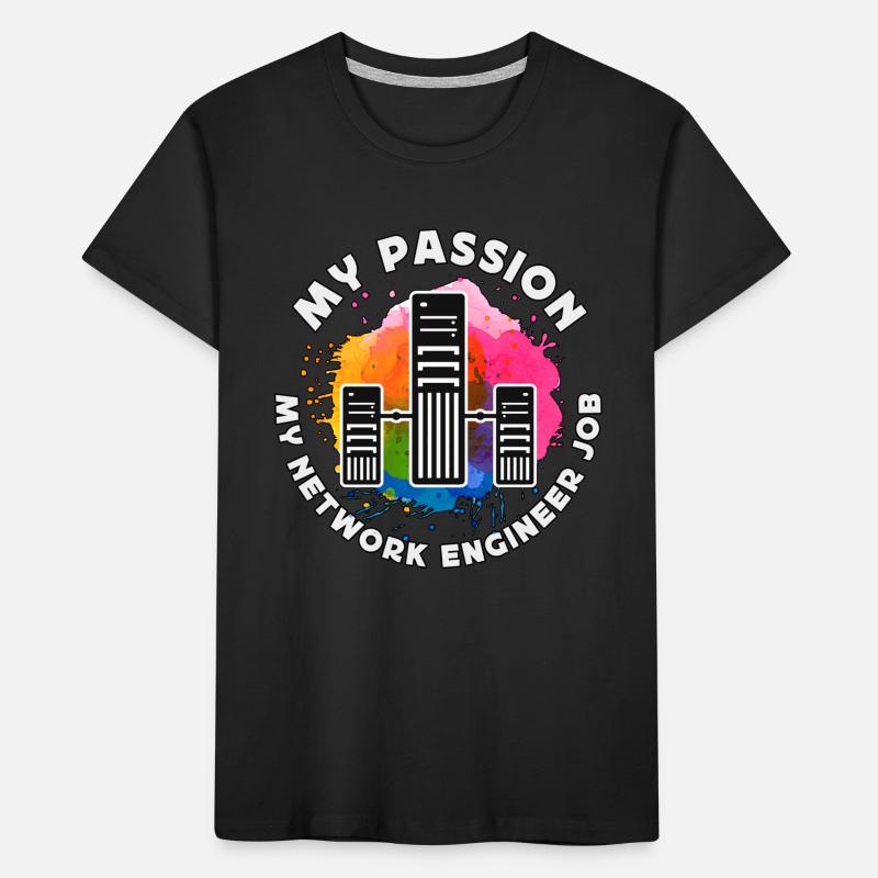 Network Engineer My Passion My Computer Science Kinder Premium Bio T-Shirt