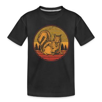 Écureuil - T-shirt bio Premium Enfant - noir - Devant