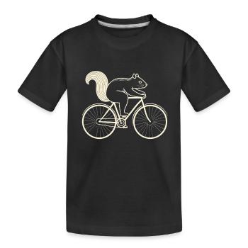 Écureuil - T-shirt bio Premium Enfant - noir - Devant