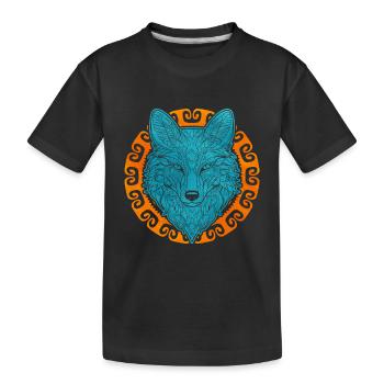 Cadeau mignon de renard arctique - T-shirt bio Premium Enfant - noir - Devant