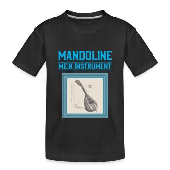 Mandoline Mein Instrument - Kinder Premium Bio T-Shirt - Schwarz - Vorne
