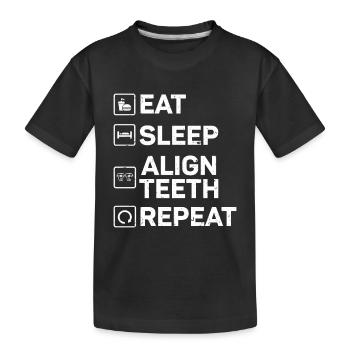 Orthodontiste Orthodontie Dentaire - T-shirt bio Premium Enfant - noir - Devant