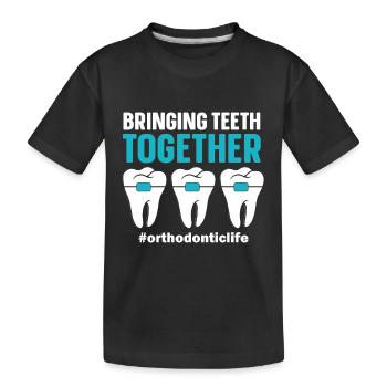 Orthodontiste Orthodontie Dentaire - T-shirt bio Premium Enfant - noir - Devant
