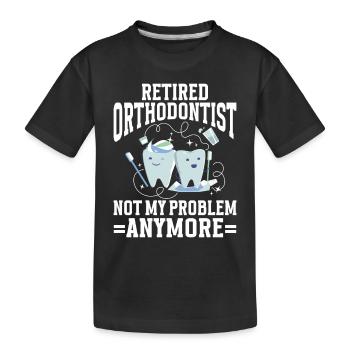 Orthodontiste Orthodontie Dentaire - T-shirt bio Premium Enfant - noir - Devant
