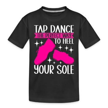 Tap Dance Tap Dancer - Kids' Premium Organic T-Shirt - black - Front
