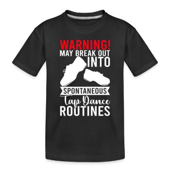 Tap Dance Tap Dancer - Kids' Premium Organic T-Shirt - black - Front