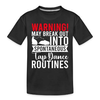 Tap Dance Tap Dancer - Kids' Premium Organic T-Shirt - black - Front
