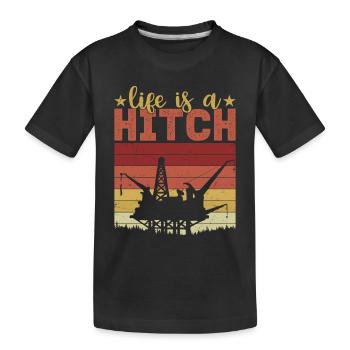 La vie est un travailleur de champ pétrolifère de plate-forme pétrolière d’attelage - T-shirt bio Premium Enfant - noir - Devant