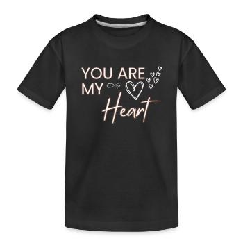 Tu es mon cœur - T-shirt bio Premium Enfant - noir - Devant