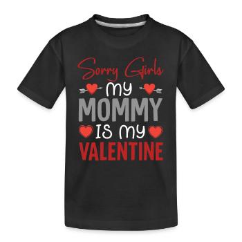 Valentinstag Kleinkind Jungen Shirt Mama ist meine - Kinder Premium Bio T-Shirt - Schwarz - Vorne