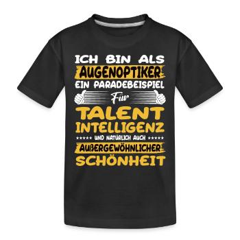 Les optométristes, un excellent exemple de talent - T-shirt bio Premium Enfant - noir - Devant
