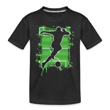 Joueurs de football - T-shirt bio Premium Enfant - noir - Devant