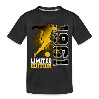 1961 Geburtsjahr Geburtstag Fußball - Kinder Premium Bio T-Shirt - Schwarz - Vorne