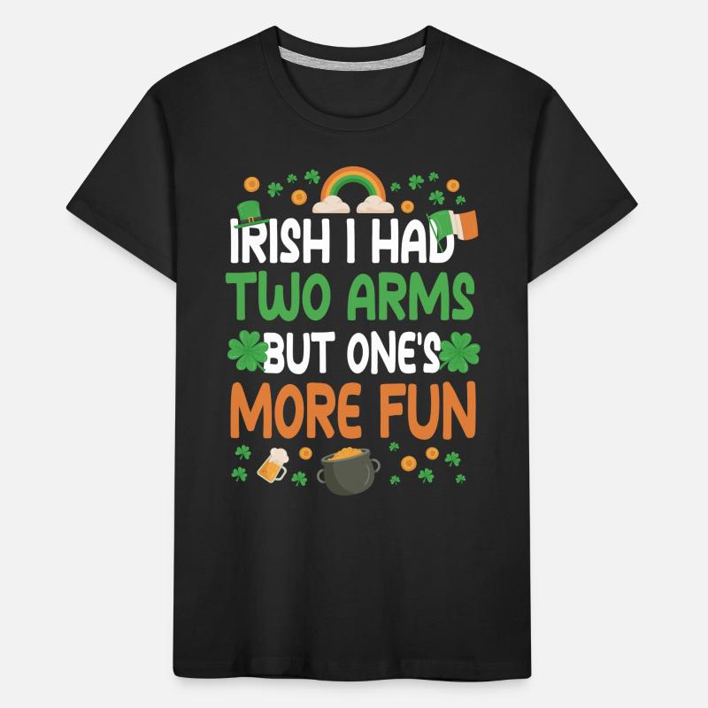 Amputé d’un bras le jour de la Saint-Patrick T-shirt bio Premium Enfant