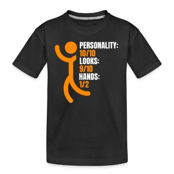 Humour pour les amputés de la main - T-shirt bio Premium Enfant - noir - Devant