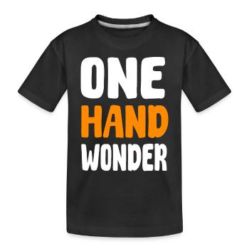 Amputé de la main - T-shirt bio Premium Enfant - noir - Devant