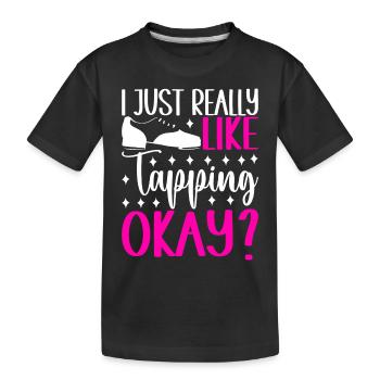 Tap Dance Tap Dancer - Kids' Premium Organic T-Shirt - black - Front