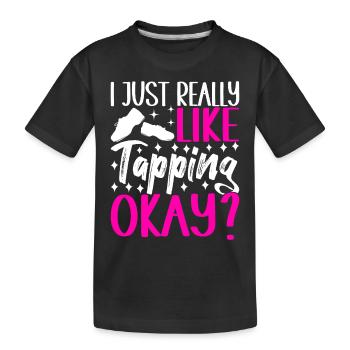 Tap Dance Tap Dancer - Kids' Premium Organic T-Shirt - black - Front