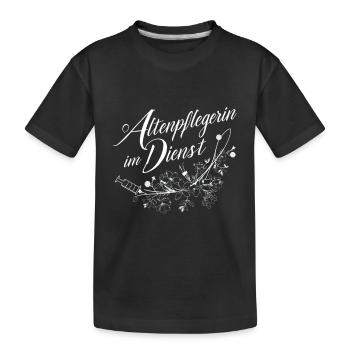 Altenpflegerin Im Dienst - Kinder Premium Bio T-Shirt - Schwarz - Vorne