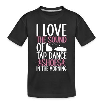 Tap Dance Tap Dancer - Kids' Premium Organic T-Shirt - black - Front