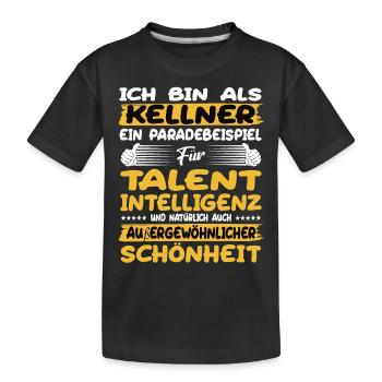 Le serveur, un excellent exemple de talent - T-shirt bio Premium Enfant - noir - Devant