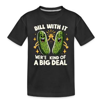 Pickle Lover Funny Pickle Cornichon à l’aneth mariné - T-shirt bio Premium Enfant - noir - Devant