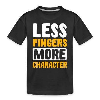 Finger amputees - Kids' Premium Organic T-Shirt - black - Front