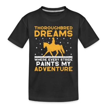 Courses de chevaux pur-sang Équitation Chevaux équestres - T-shirt bio Premium Enfant - noir - Devant