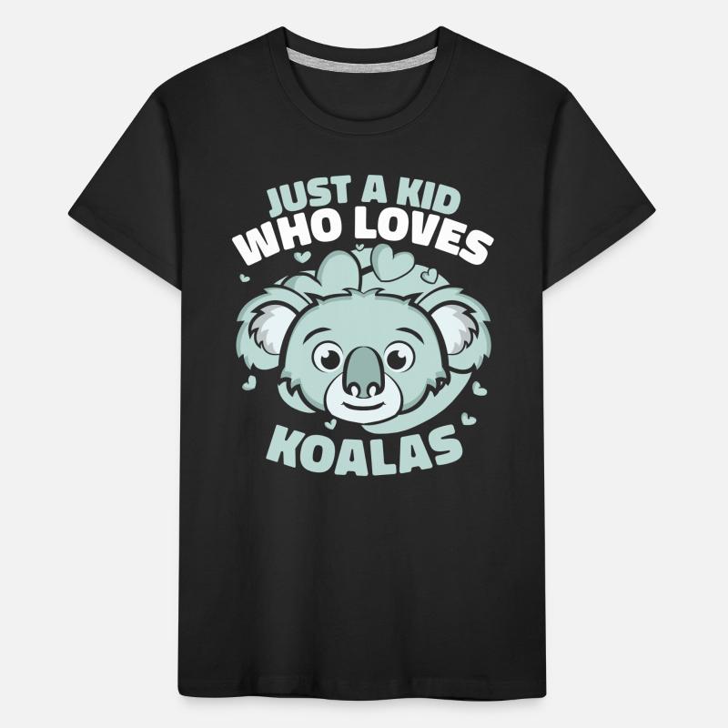 Nur ein Kind, das Koalas liebt Koalabär Eukalyptus Kinder Premium Bio T-Shirt